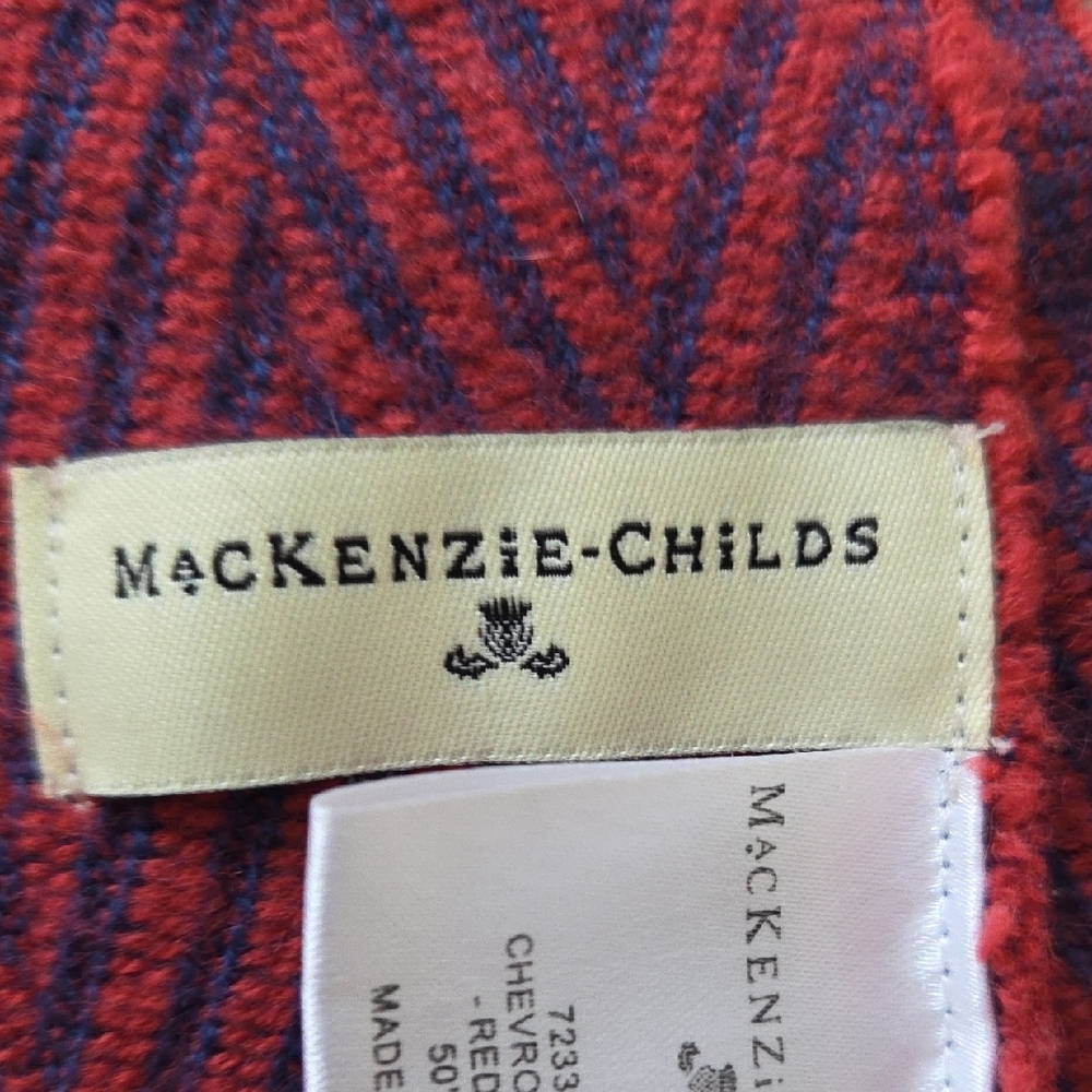 MacKenzie-Childs Red and Blue Throw - Picture 4 of 5